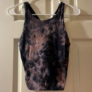 Lululemon “Key to Balance” Tie Dye Purple Cross Back Tank Sz 6